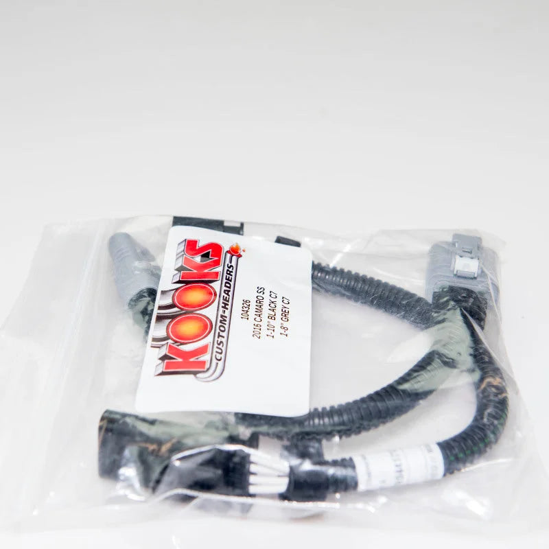 Kooks 2016 Chevrolet Camaro SS O2 Extension Kit - 10in Front Left Ext Wire - 8in Rear Left Ext Wire - Side View