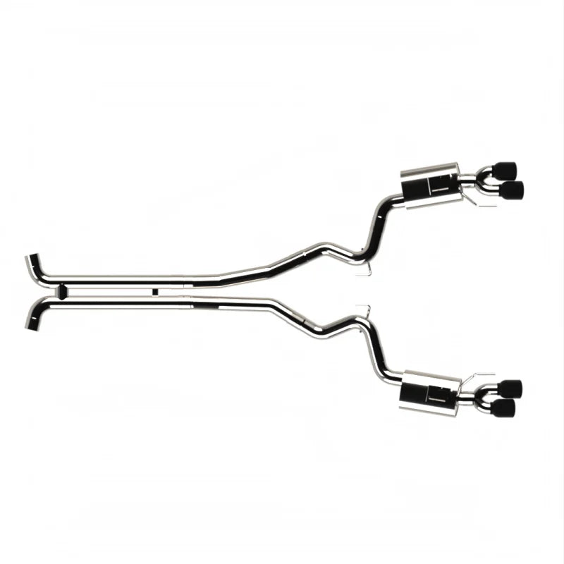 Kooks 2018+ Mustang 5.0L 4V Convertible/Coupe Cat-back Exhaust Connect to OEM Connection Point - Installation View