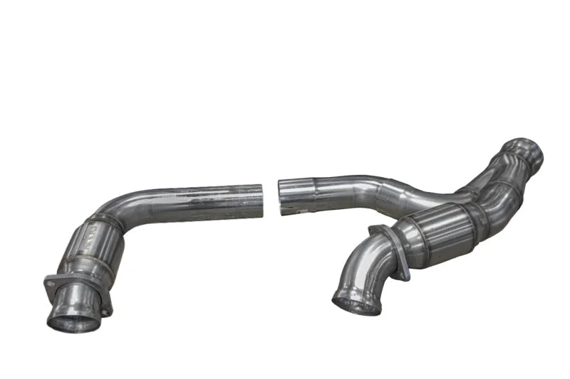 Kooks 2019+ GM 1500 Series Truck 6.2L 3in x OEM Outlet Catted SS Y Pipe Kooks HDR Req - Side View