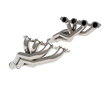Load image into Gallery viewer, Kooks 2019 GM Series Truck 6.2L 1.75in x 3in SS Headers &amp; 3in x 3.5in ULTRA GREEN SS Catted Y-Pipe - Side View