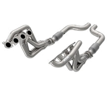 Load image into Gallery viewer, Kooks 2020 Mustang GT500 5.2L 2in x 3in SS Headers w/GREEN Catted Connection Pipe - Back View
