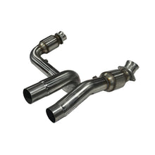Load image into Gallery viewer, Kooks 2023+ Cadillac Escalade V 3in H.O. GREEN Catted Conn. Pipes (Req. Kooks Headers) - Detail View