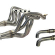 Load image into Gallery viewer, Kooks 2024 Mustang GT/D.H. 5.0L 4V 2in x 3in SS Headers w/ H.O Green Catted Connection Pipe - Side View