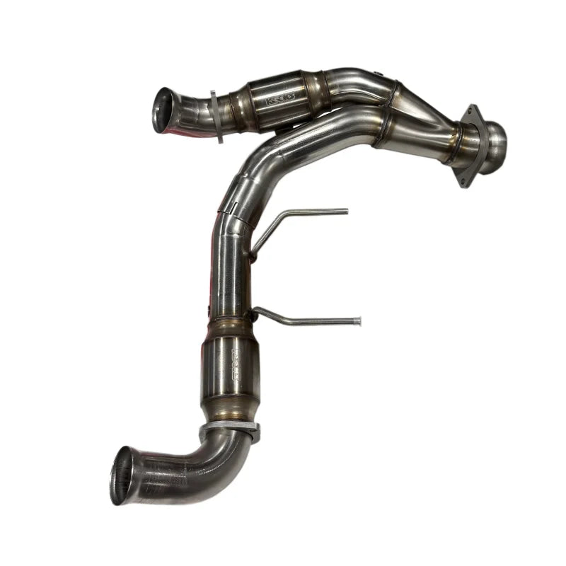 Kooks 21-23 Ford F150 Coyote V8 5.0L 1-7/8in SS Header w/ Catted Connection Pipe - Installation View