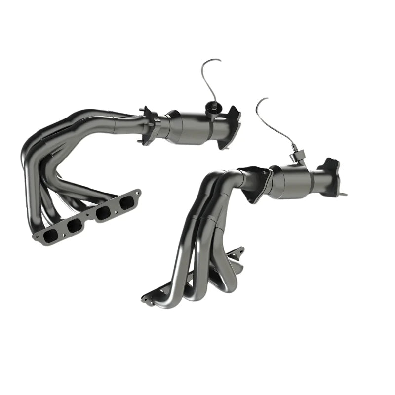 Kooks 22+ Chevrolet C8 Corvette Z06 LT6 1-7/8in. x 2in. SS Tri-Y Headers w/ GREEN Cats - Side View