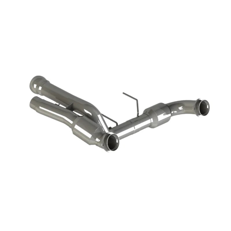 Kooks 22+ Raptor R 5.2L 4V. 3in. SS Ultra-GREEN Catted Connection Pipes (Connects to OEM) - Side View