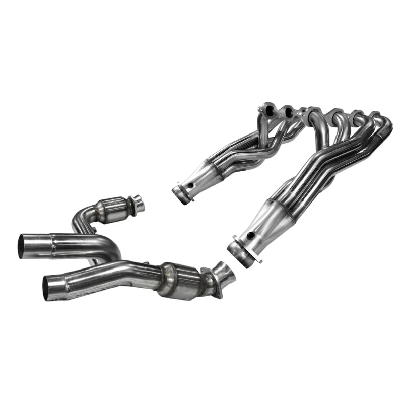 Kooks 23+ Cadillac Escalade V 1-7/8in Long Tube Header & H.O. GREEN Catted Conn. Kit - Side View