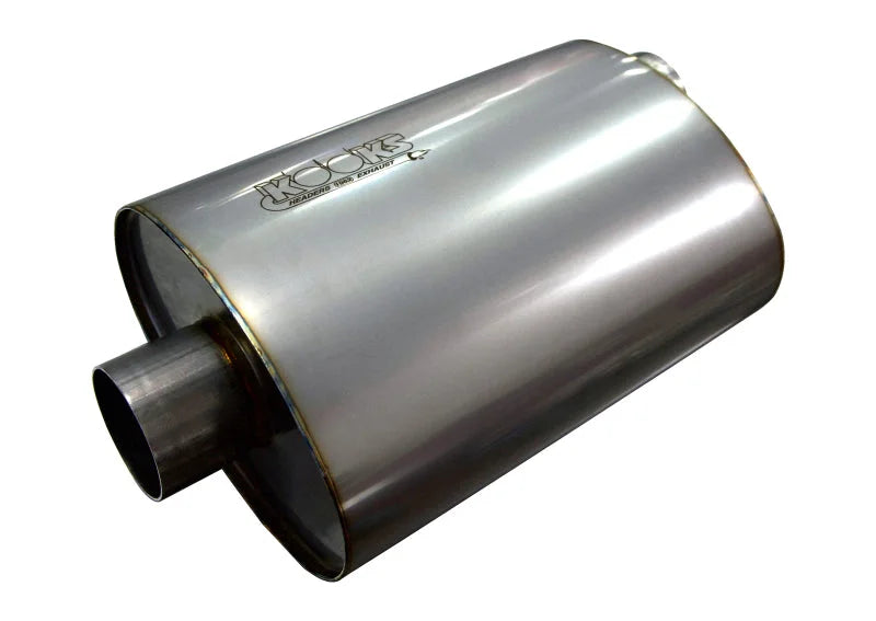 Kooks 2.5in. Oval Center/Offset Muffler 12in. Long Body Stainless Steel - Main Product View