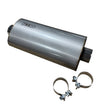 Load image into Gallery viewer, Kooks 3in Oval Clamp In Center/Center Muffler 18in Long Body Polished Stainless Steel - Main Product View