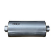 Load image into Gallery viewer, Kooks 3in Oval Clamp In Center/Center Muffler 18in Long Body Polished Stainless Steel - Detail View
