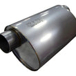 Load image into Gallery viewer, Kooks 3in Oval Offset/Offset (Same Side) Muffler 14in Long Body Stainless Steel - Detail View