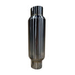 Load image into Gallery viewer, Kooks 3in Round Clamp In Muffler 10in Long Body Polished Stainless Steel - Detail View