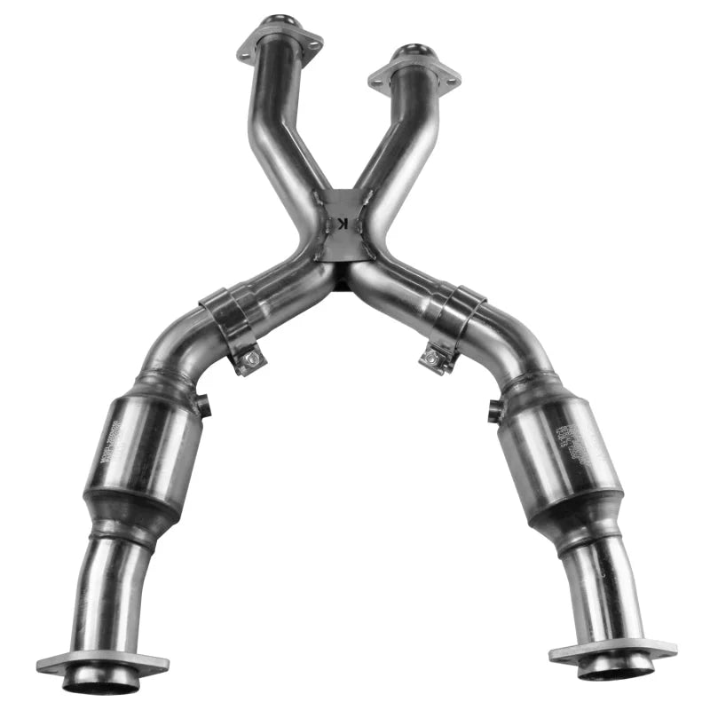 Kooks 99-04 Ford Mustang GT / Cobra 2 1/2in In x 2 1/2in OEM Out Cat SS X Pipe Kooks HDR Req - Detail View