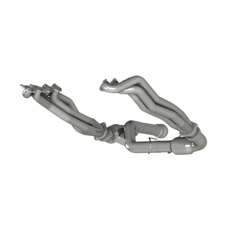 Kooks Headers 2022+ Ford F-150 Raptor R 5.2L 4V. 2in Header and H.O. Green Catted Conn. - Side View