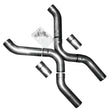 Load image into Gallery viewer, Kooks Universal 3in X-Pipe Kit - Side View