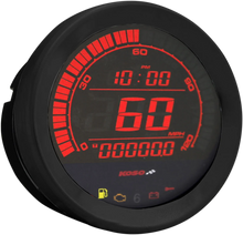 Load image into Gallery viewer, Koso North America 4" Speedometer - Black BA051010 - Side View