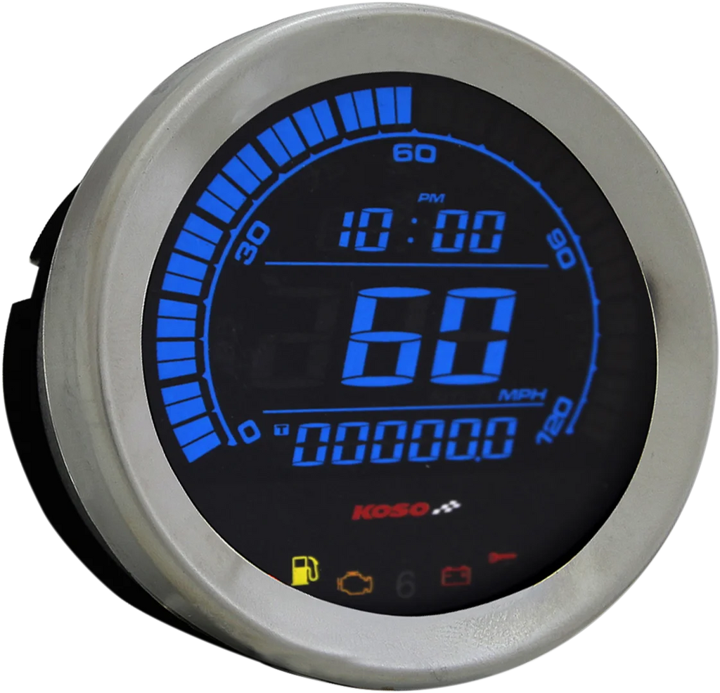 Koso North America 4" Speedometer - Black BA051010 - Detail View