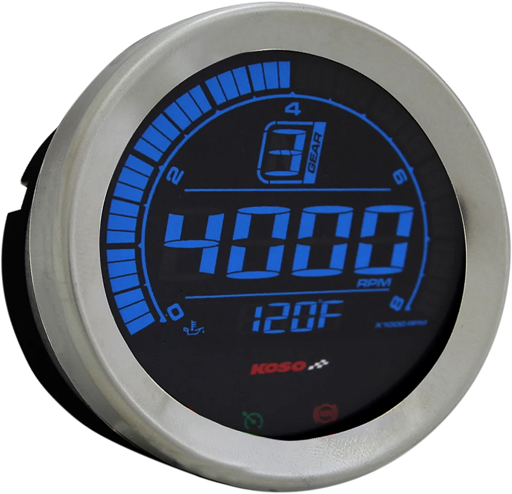 Koso North America 4" Tachometer - Chrome BA051100