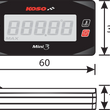 Load image into Gallery viewer, Koso North America Cylinder Head Temperature Meter BA003245 - Back View