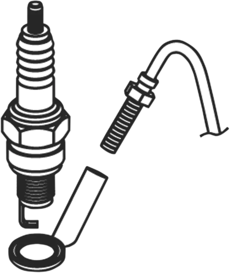 Koso North America Cylinder Head Temperature Sensor with Waterproof JST Connector - 10 mm K1001R11 - Side View