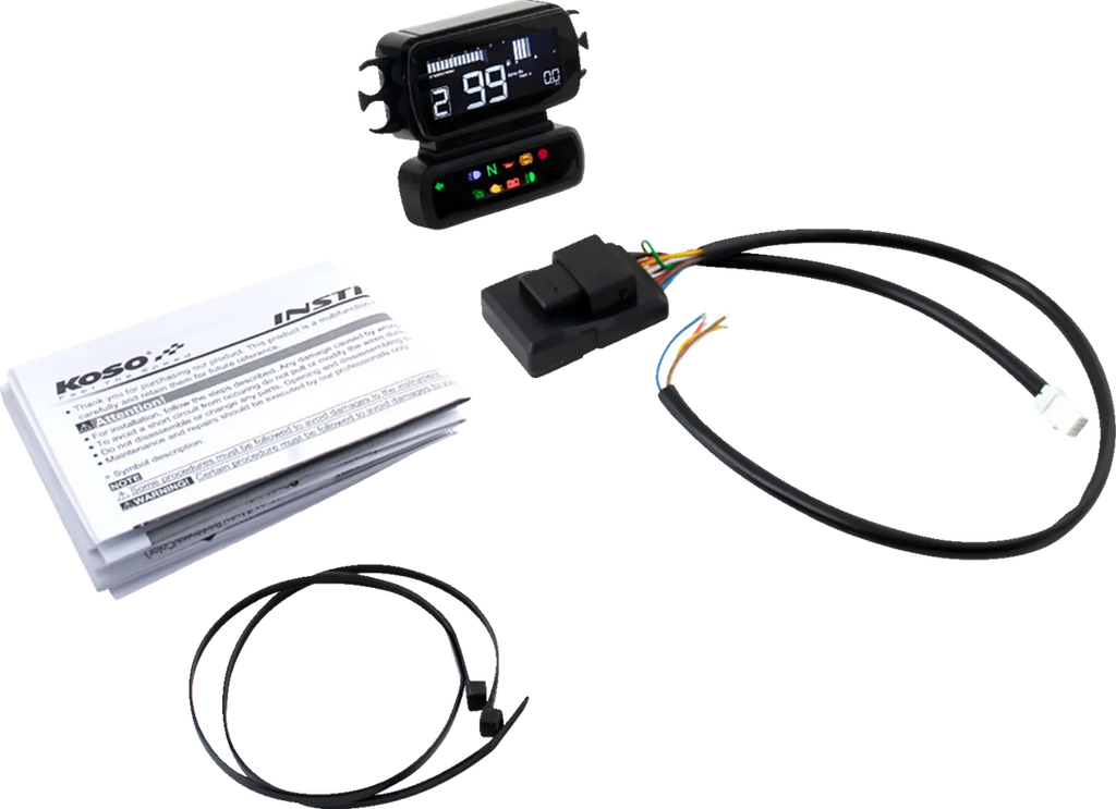 Koso North America D2 LCD - Multi Functional Gauge BA080010 - Side View