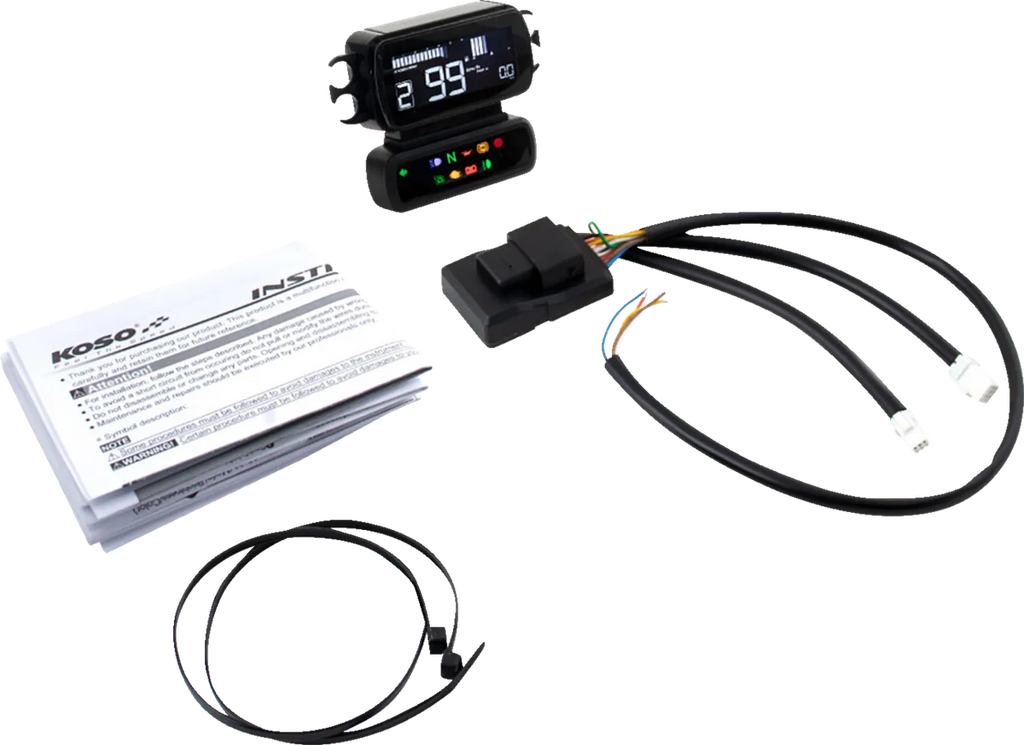 Koso North America D2 LCD - Multi Functional Gauge BA080030 - Side View