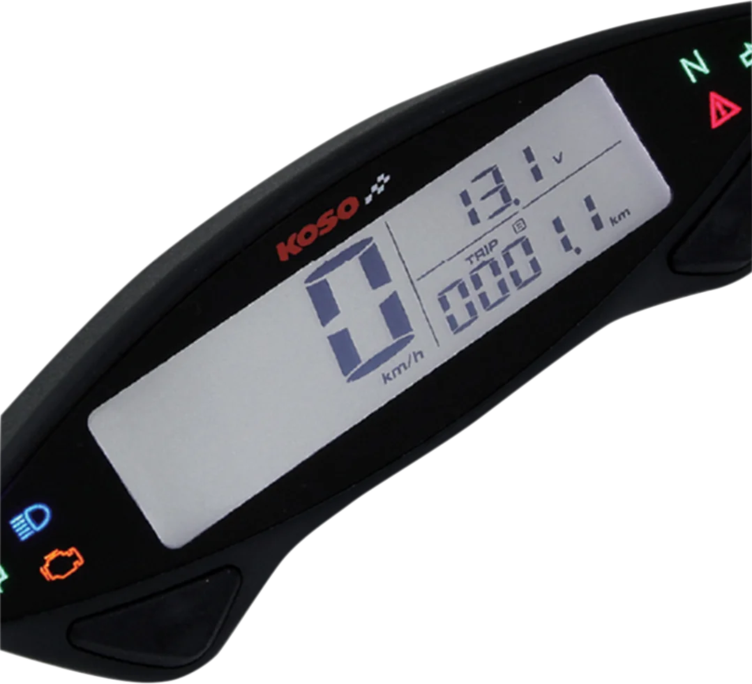 Koso North America DB EX-02 Speedometer - 4.72" W x 0.91" H x 1.57" D BA048001 - Side View