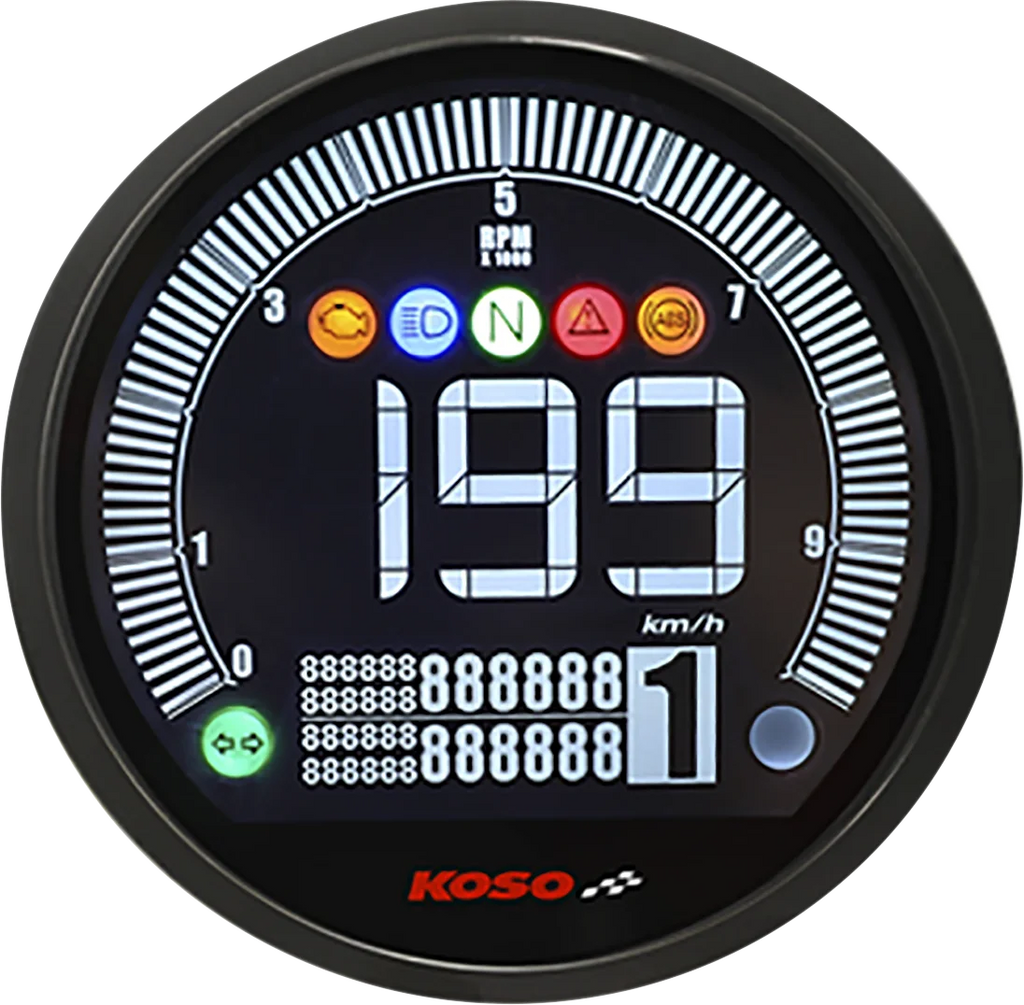 Koso North America DL-04 - Multifunction Meter BA077001 - Main Product View