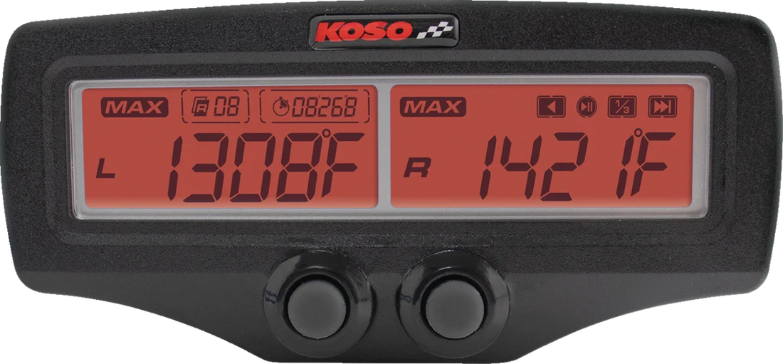 Koso North America EGT-02 Standard Dual Sensor BA006000 - Side View