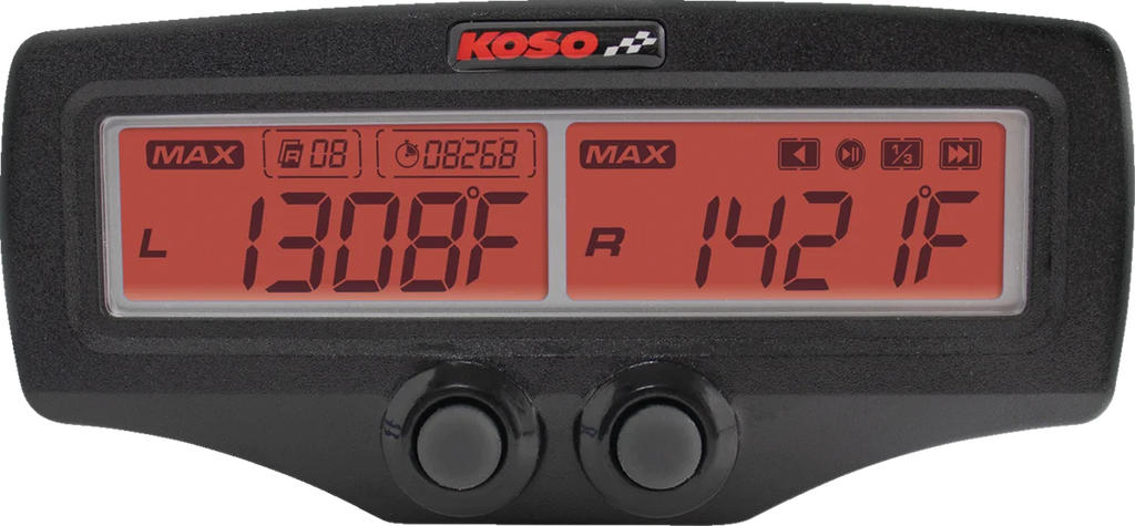 Koso North America EGT-02 Standard Dual Sensor BA006000 - Side View