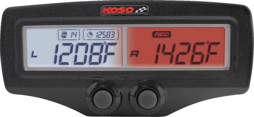 Koso North America EGT-02R Standard Dual Sensor Meter BA006010 - Back View