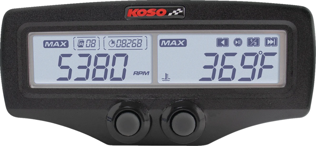 Koso North America EGT-02R Standard Dual Sensor Meter BA006010 - Installation View