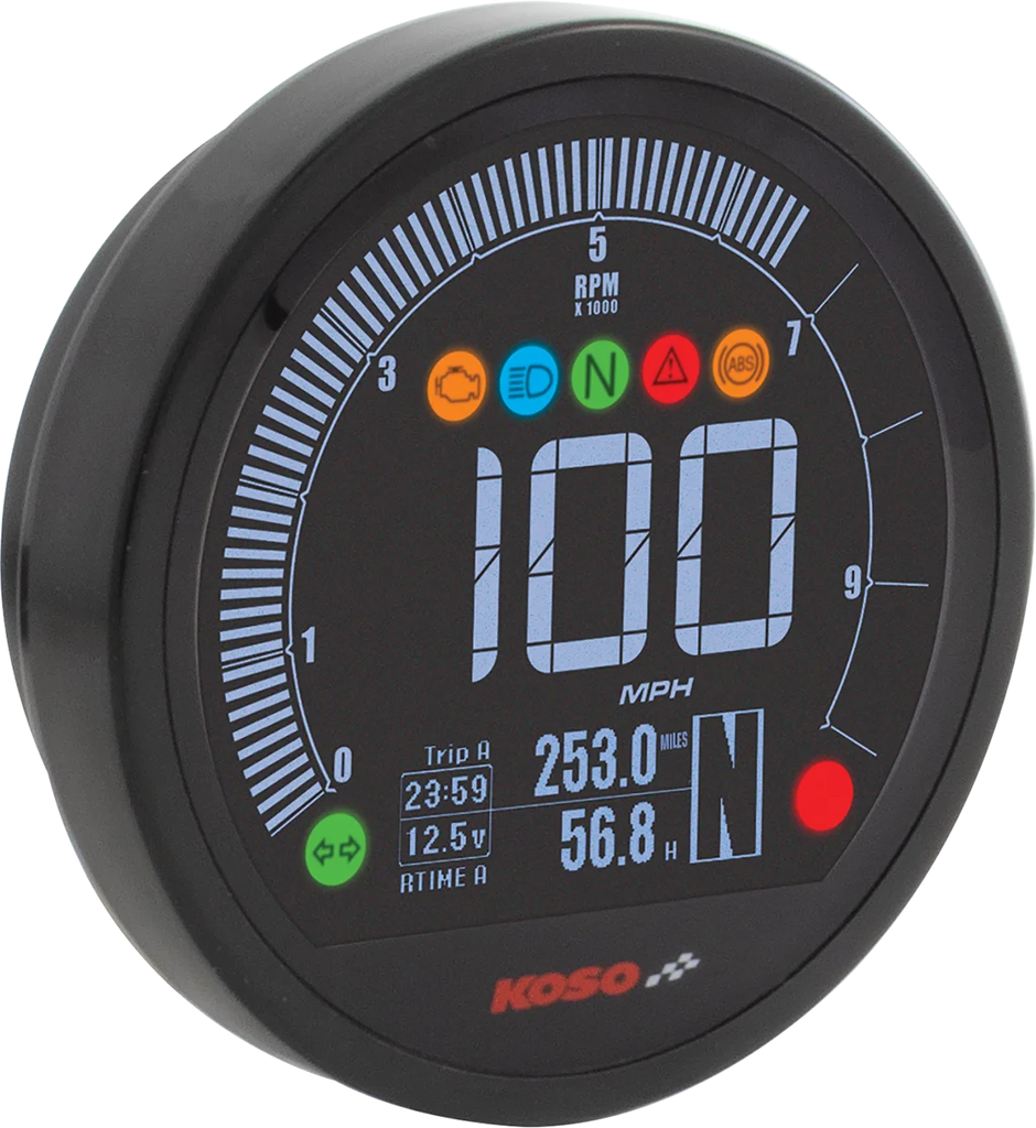 Koso North America Gauge - DL-04 BA077410 - Detail View