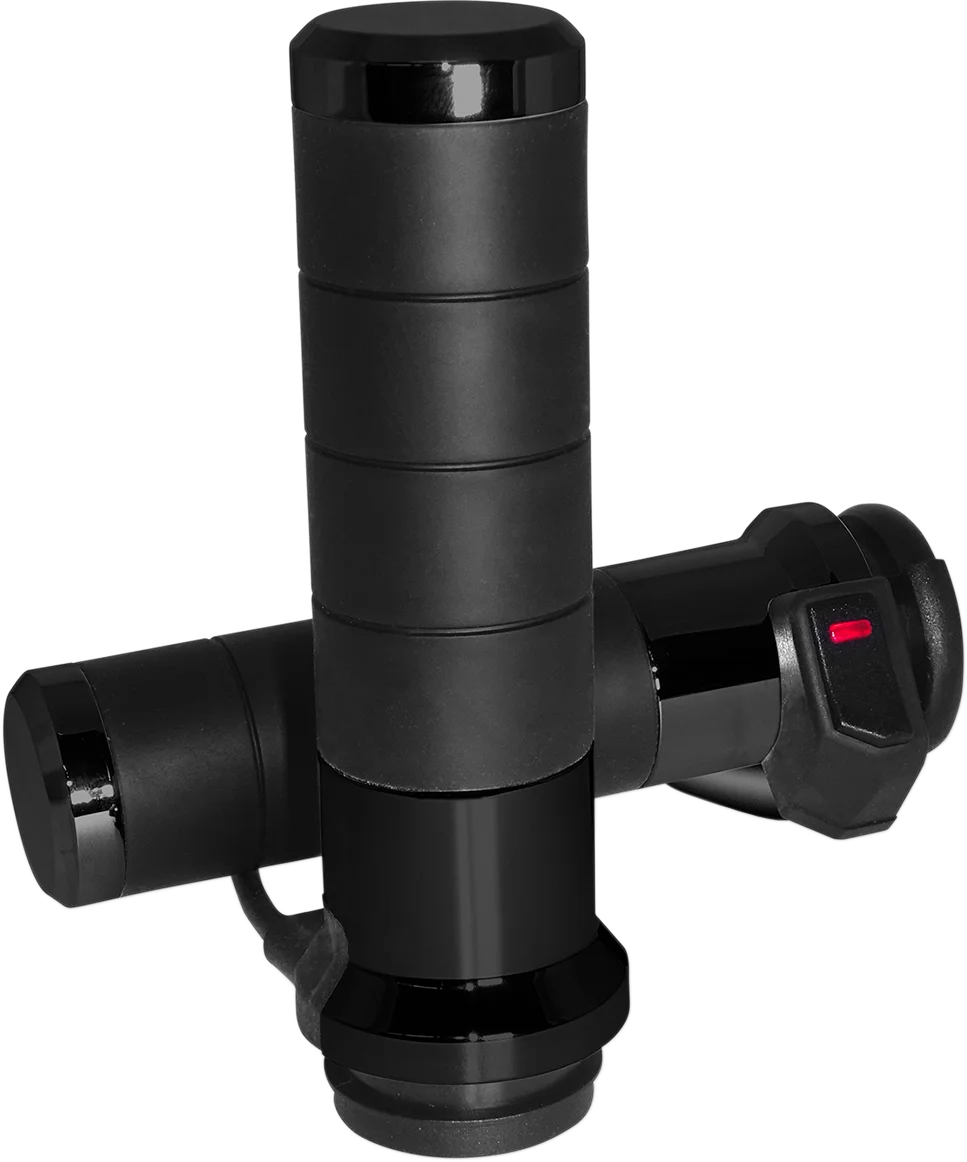 Koso North America Grips - Heated - Titan-X - 1" - Black AX068K10 - Side View