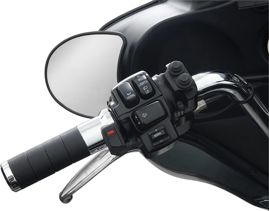 Koso North America Grips - Heated - Titan-X - 1" - Chrome AX068M00 - Back View