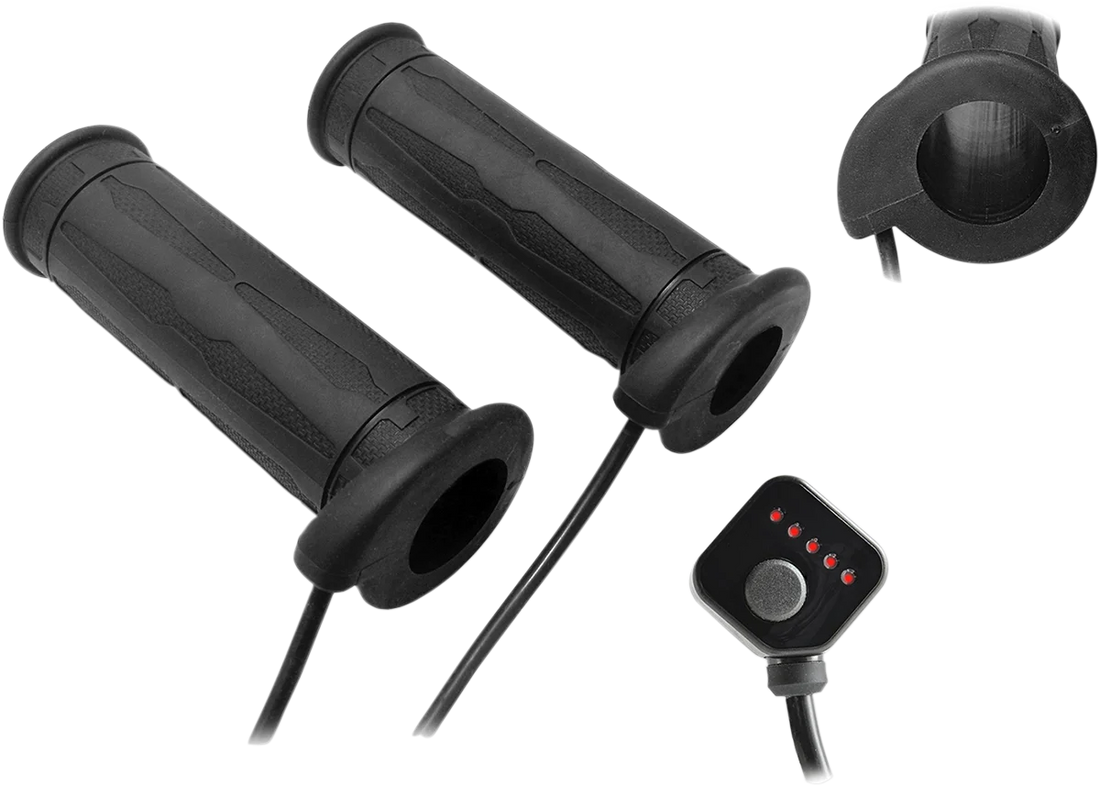 Koso North America Grips - Heated - Twist Throttle - 5 Level - 7/8" AM10703G - Back View
