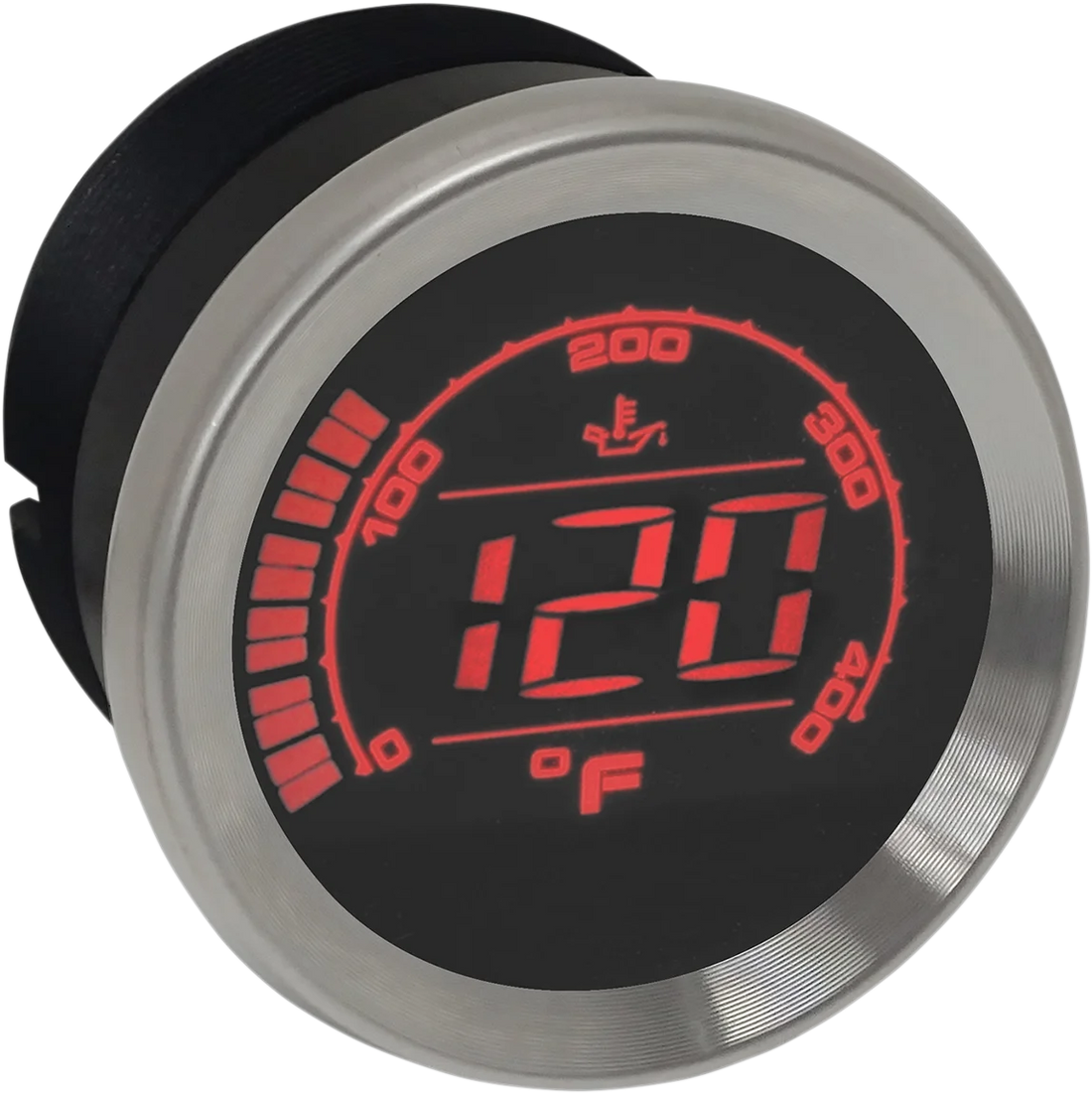 Koso North America HD-02 Oil Temperature Gauge - Black - 2" BA050510 - Side View