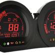 Load image into Gallery viewer, Koso North America HD-03L Gauge Kit - Blue Display BA064911 - Back View