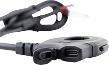 Load image into Gallery viewer, Koso North America Heated Grip Thumb Switch - USB-C Charger - Black KB011000 - Back View