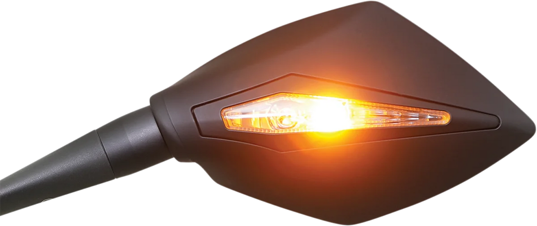 Koso North America Mirror - Apex - Diamond - Black SB000010 - Side View