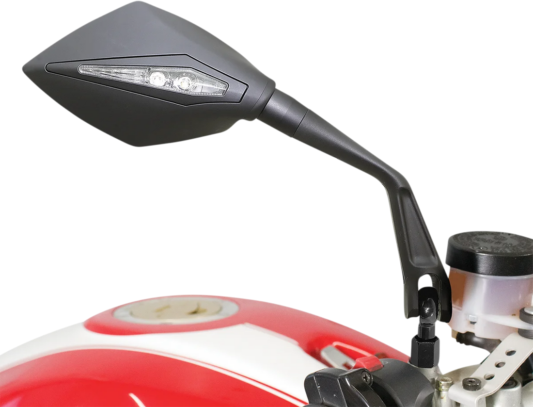 Koso North America Mirror - Apex - Diamond - Black SB000010 - Back View