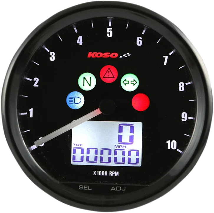 Koso North America Multi-Function Meter - TNT D64 - Black BA058100 - Main Product View
