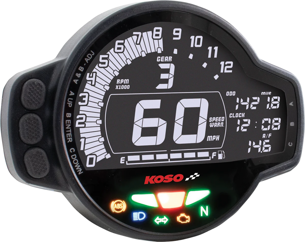 Koso North America Multi-Functional Gauge - MS-01 - Universal BA078100 - Main Product View