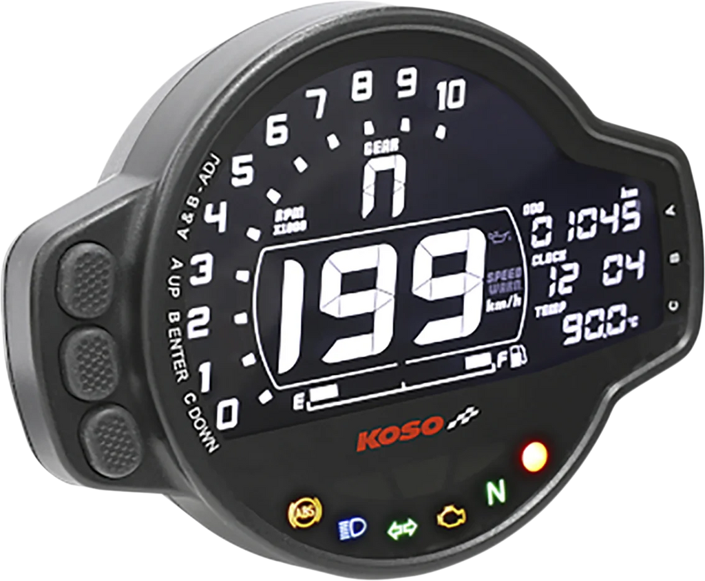 Koso North America Multi-Functional Gauge - MS-01 - Universal BA078100 - Back View