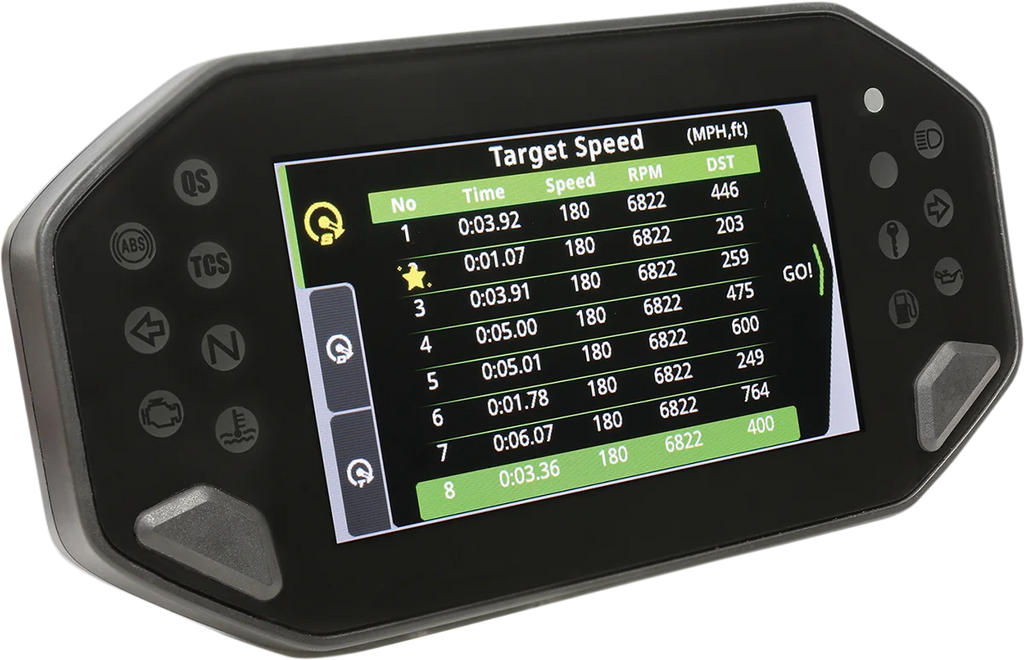 Koso North America Multifunction Meter BA081000 - Side View
