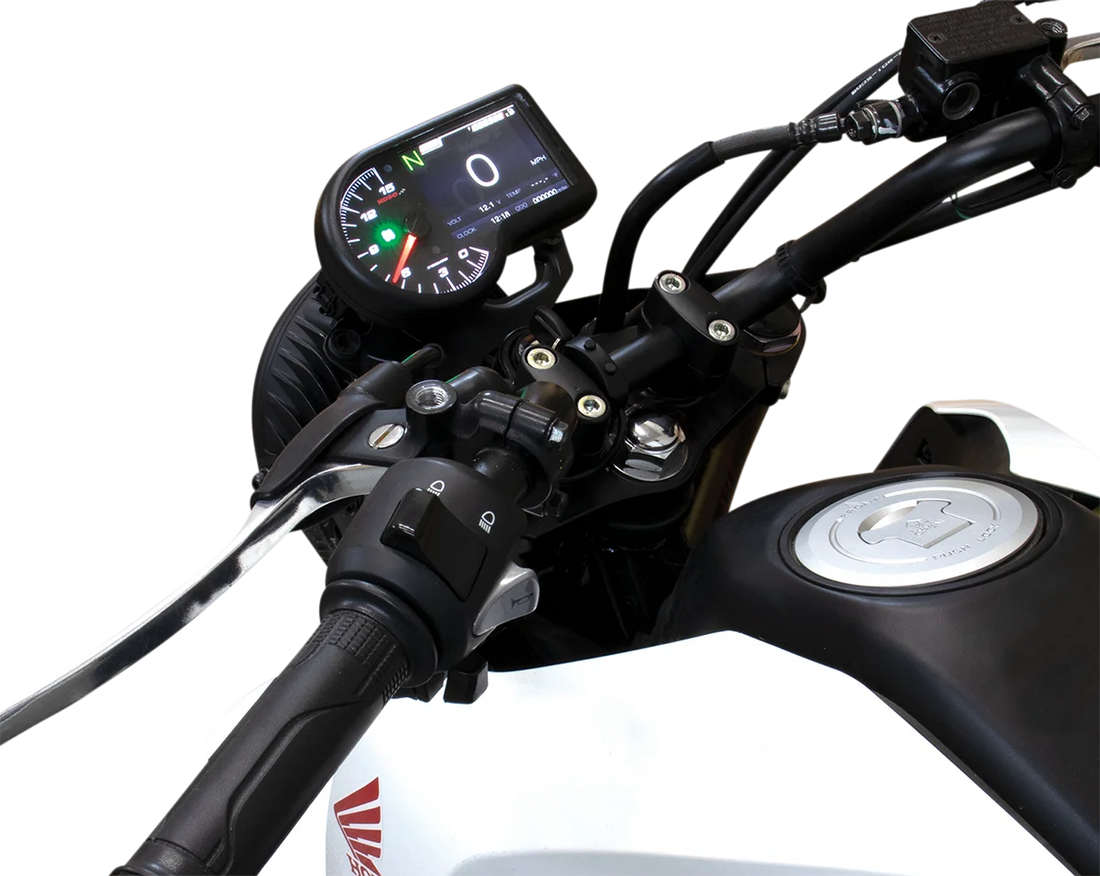 Koso North America RX-3 Gauge - Black BA071000 - Side View
