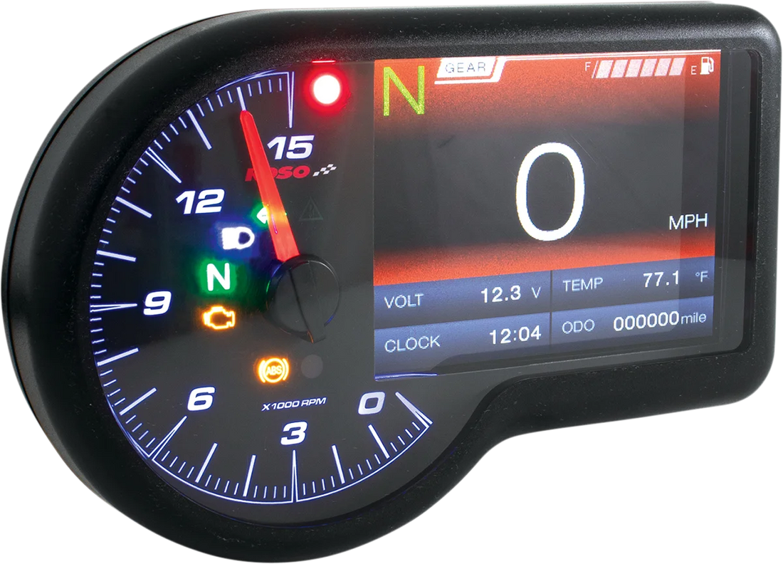 Koso North America RX-3 Gauge - Black BA071000 - Back View