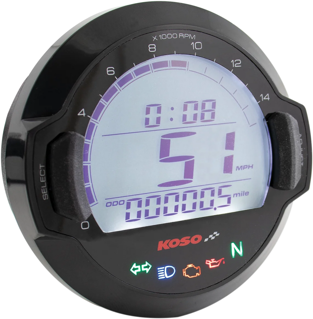 Koso North America SPEEDO/TACHO/CTRL D64 BLK BB642W20 - Main Product View
