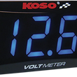 Load image into Gallery viewer, Koso North America Super Slim Volt Meter - Blue Digits - 2.22" W x 1.06" H x 0.43" D BA024B00 - Main Product View