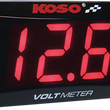 Load image into Gallery viewer, Koso North America Super Slim Volt Meter - Red Digits - 2.22" W x 1.06" H x 0.43" D BA024R00 - Main Product View